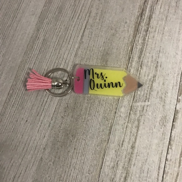 Accessories Nwt Personalized Pencil Keychain Poshmark